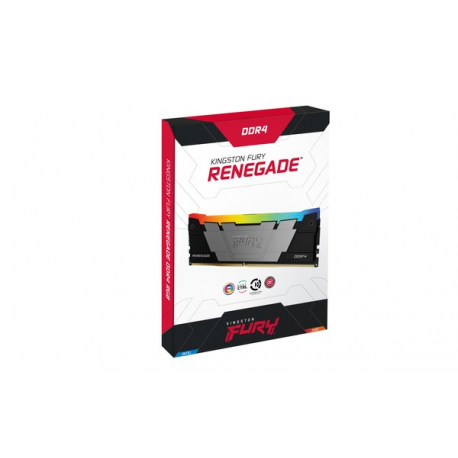 Kingston FURY Renegade RGB - DDR4 - kit - 64 GB: 2 x 32 GB - DIMM 288-pin - 3200 MHz / PC4-25600 - CL16 - 1.35 V - unbuffered - non-ECC - black - 12