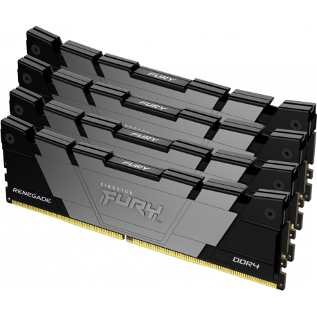 Kingston FURY Renegade - DDR4 - kit - 64 GB: 4 x 16 GB - DIMM 288-pin - 3600 MHz  /  PC4-28800 - CL16 - 1.35 V - unbuffered - non-ECC - black - 0