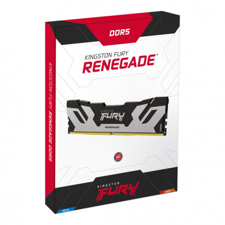 Kingston FURY Renegade - DDR5 - module - 48 GB - DIMM 288-pin - 6000 MHz / PC5-48000 - CL32 - 1.35 V - unbuffered - on-die ECC - silver / black - 8