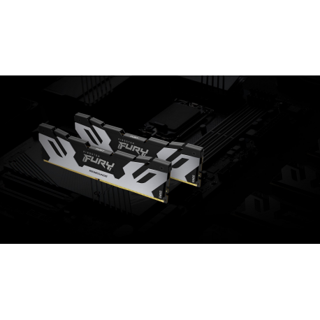Kingston FURY Renegade - DDR5 - kit - 96 GB: 2 x 48 GB - DIMM 288-pin - 6000 MHz  /  PC5-48000 - CL32 - 1.35 V - unbuffered - on-die ECC - black / silver - 5