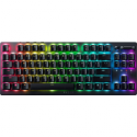 Razer DeathStalker V2 Pro - Keyboard - full size - backlit - wireless - 2.4 GHz, Bluetooth, USB-C - QWERTY - US - key switch: Razer Clicky Optical Purple - black