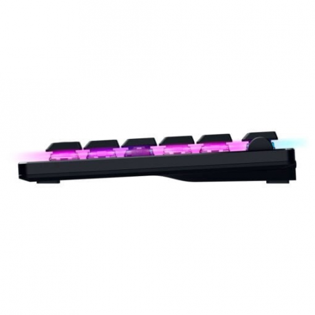 Razer DeathStalker V2 Pro - Keyboard - full size - backlit - wireless - 2.4 GHz, Bluetooth, USB-C - QWERTY - US - key switch: Razer Clicky Optical Purple - black - 2