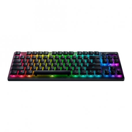 Razer DeathStalker V2 Pro - Keyboard - full size - backlit - wireless - 2.4 GHz, Bluetooth, USB-C - QWERTY - US - key switch: Razer Clicky Optical Purple - black - 3