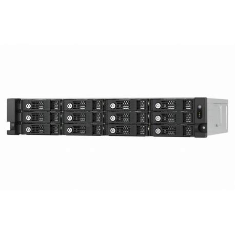 QNAP - Hard drive array - 12 bays (SATA-600) - SAS 12Gb / s (external) - rack-mountable - 2U - 0