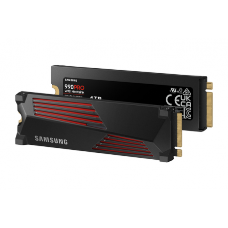 Samsung 990 PRO MZ-V9P4T0CW - SSD - encrypted - 4 TB - internal - M.2 2280 - PCIe 4.0 x4 (NVMe) - 256-bit AES - TCG Opal Encryption - integrated heatsink - 13