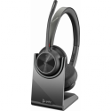 Poly Voyager 4320-M - Headset - on-ear - Bluetooth - wireless, wired - USB-C, USB-A via Bluetooth adapter - black - Zoom Certified, Certified for Microsoft Teams