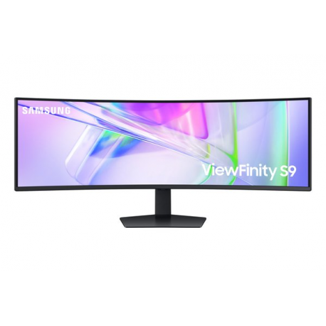 Samsung ViewFinity S9 S49C950UAU - S95UC Series - LED monitor - curved - 49" - 5120 x 1440 Dual Quad HD @ 120 Hz - VA - 350 cd / m² - 3000:1 - DisplayHDR 400 - 5 ms - 2xHDMI, DisplayPort, USB-C - speakers - black - 10
