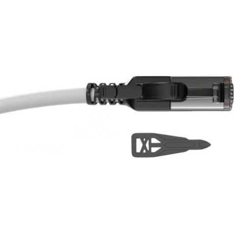 Lindy - Patch cable - RJ-45 (M) to RJ-45 (M) - 3 m - 6 mm - S / FTP, PiMF - CAT 6a - halogen-free, snagless - grey - 4