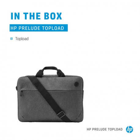 HP Prelude Top Load - Notebook carrying case - 15.6" - black & grey, blue zipper - for HP 15; ENVY x360; Pavilion Gaming 15; Pro x360; ProBook 45X G9; ZBook Power G9 - 16