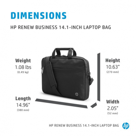HP Renew Business - Notebook carrying shoulder bag - 14.1" - for Chromebook x360; Elite Dragonfly G2; Pro c640 G2; ProBook x360 - 9