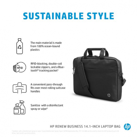 HP Renew Business - Notebook carrying shoulder bag - 14.1" - for Chromebook x360; Elite Dragonfly G2; Pro c640 G2; ProBook x360 - 15