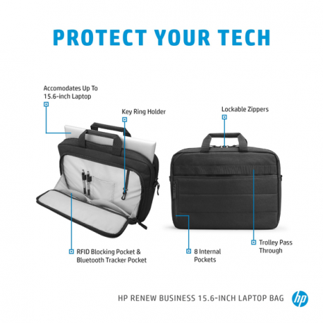 HP Renew Business - Notebook carrying shoulder bag - 15.6" - for EliteBook 64X G9, 65X G9; Fortis 14 G10; Pro x360; ProBook 45X G9; ZBook Power G9 - 14