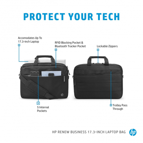 HP Renew Business - Notebook carrying shoulder bag - 17.3" - for EliteBook 64X G9, 65X G9; Fortis 14 G10; Pro x360; ProBook Fortis 14 G9; ZBook Power G9 - 8