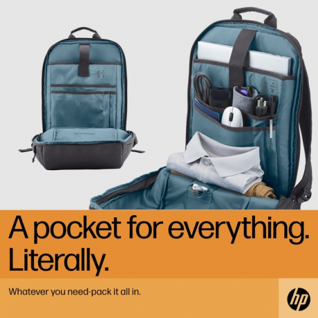 HP Travel - Notebook carrying backpack - up to 15.6" - iron grey - for Victus by HP Laptop 15; Pavilion x360 Laptop - 11