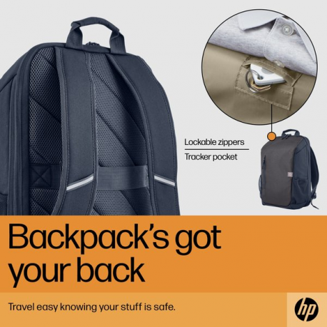 HP Travel - Notebook carrying backpack - up to 15.6" - iron grey - for Victus by HP Laptop 15; Pavilion x360 Laptop - 16