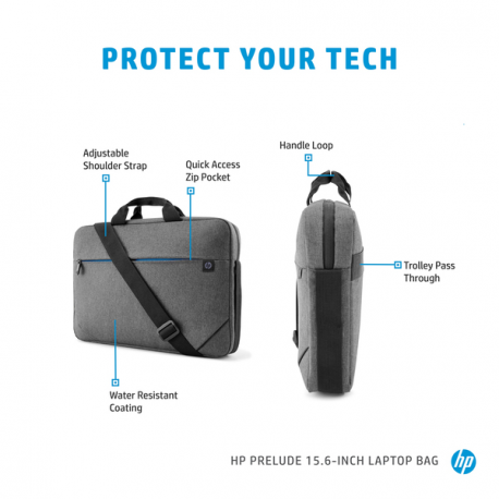 HP Prelude - Notebook carrying case - 13.3" - 15.6" - for HP 15; ENVY x360; Pavilion Gaming 15; Pro x360; ProBook 45X G9; ZBook Power G9 - 11