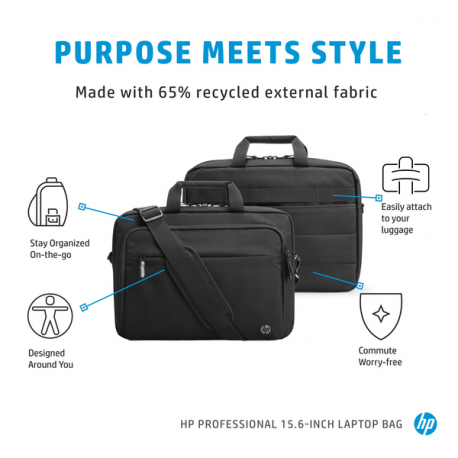 HP Professional - Notebook carrying case - 15.6" - atlantic blue internal lining - 13