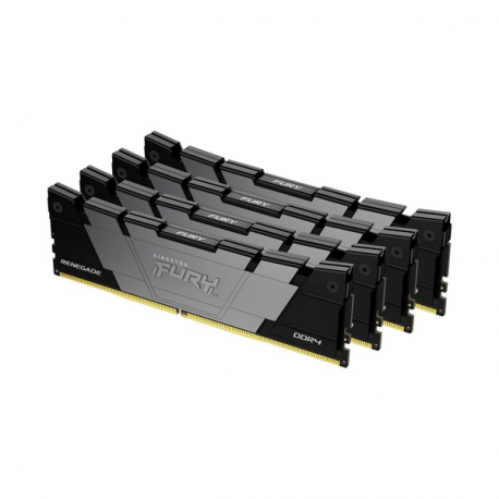 Kingston FURY Renegade - DDR4 - kit - 128 GB: 4 x 32 GB - DIMM 288-pin - 3600 MHz  /  PC4-28800 - CL18 - 1.2 V - unbuffered - non-ECC - black - 0