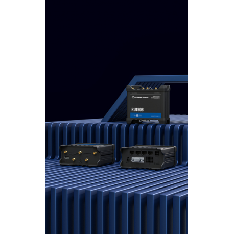 Teltonika RUT906 - Wireless router - WWAN - 3-port switch - RS-232, RS-485 - Wi-Fi - 2.4 GHz - 3G, 4G, 2G - DIN rail mountable - 7