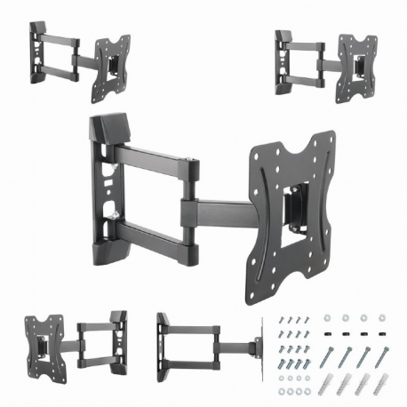 Gembird WM-42ST-02 - Mounting kit (single arm mount) - for LCD TV - full motion - plastic, steel - screen size: 23"-42" - wall-mountable - 6