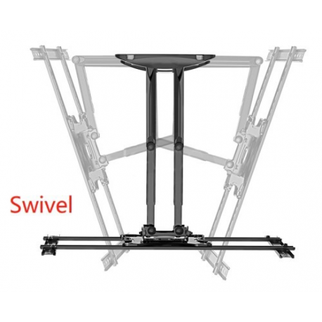 Gembird WM-80STR-01 - Mounting kit (wall mount) - full-motion - for LCD TV - rotating - steel - screen size: 40"-80" - 7