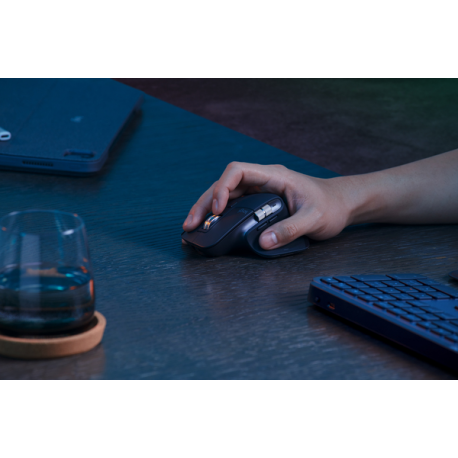 Logitech MX Keys S - Keyboard - backlit - wireless - Bluetooth LE - AZERTY - Belgium - key switch: Scissor-Key - graphite - 9