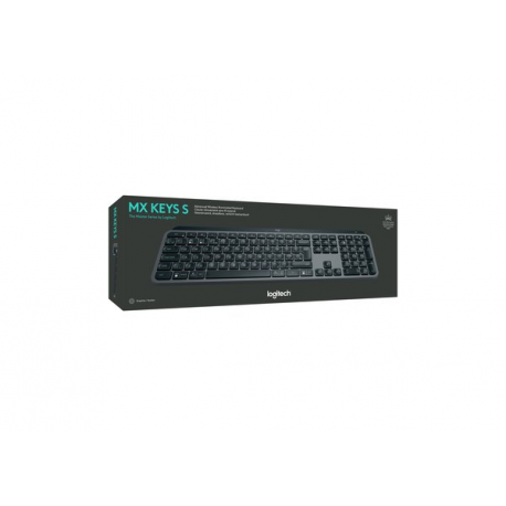 Logitech MX Keys S - Keyboard - backlit - wireless - Bluetooth LE - AZERTY - Belgium - key switch: Scissor-Key - graphite - 20