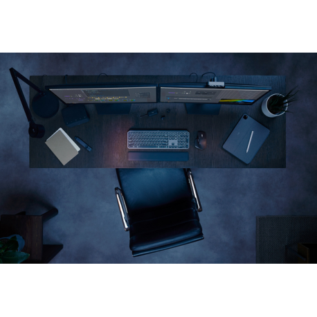 Logitech MX Keys S - Keyboard - backlit - wireless - Bluetooth LE - AZERTY - Belgium - key switch: Scissor-Key - graphite - 24
