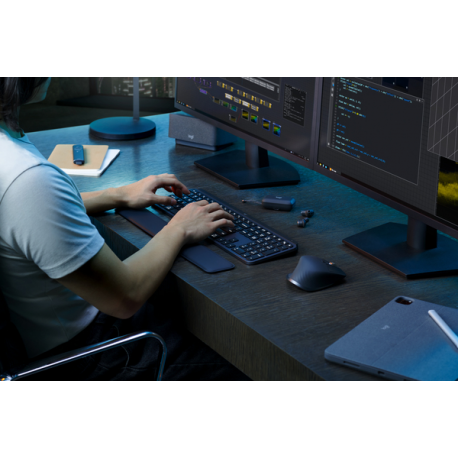Logitech MX Keys S - Keyboard - backlit - wireless - Bluetooth LE - AZERTY - Belgium - key switch: Scissor-Key - graphite - 31