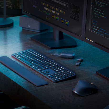Logitech MX Keys S - Keyboard - backlit - wireless - Bluetooth LE - AZERTY - Belgium - key switch: Scissor-Key - graphite - 38