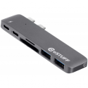 eSTUFF Allure Series Slot-in Hub Pro - Docking station - USB-C / Thunderbolt 3 - for Apple MacBook Pro with Touch Bar (Late 2016, Mid 2017)