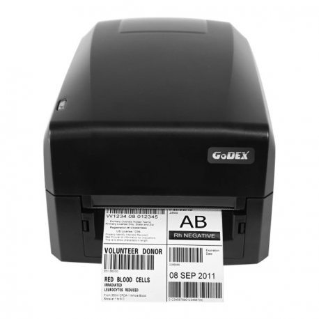 Godex GE300 series GE330 - Label printer - direct thermal  /  thermal transfer - Roll (11.8 cm) - 300 dpi - up to 102 mm / sec - USB 2.0, LAN, serial - 1