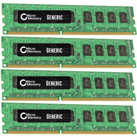 CoreParts - DDR3 - kit - 32 GB: 4 x 8 GB - DIMM 240-pin - 1600 MHz  /  PC3-12800 - unbuffered - ECC - for Dell PowerEdge M620, R620, R720, R720xd, T620 - 0