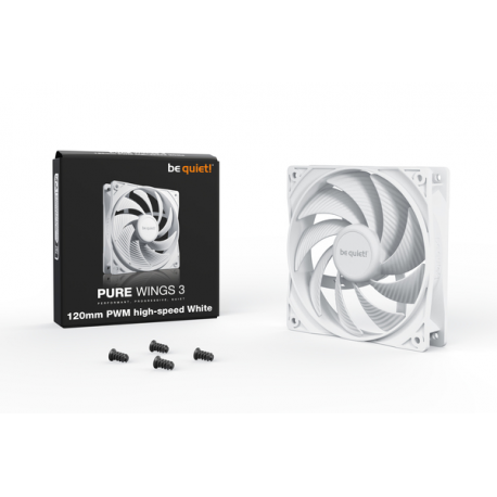be quiet! Pure Wings 3 - Case fan - PWM high-speed - 120 mm - white - 1