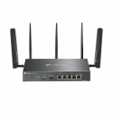 TP-Link Omada ER706W-4G V1 - Wireless router - WWAN 5-port switch - 1GbE - WAN ports: 6 - Wi-Fi 6 - Dual Band - 4G - wall-mountable
