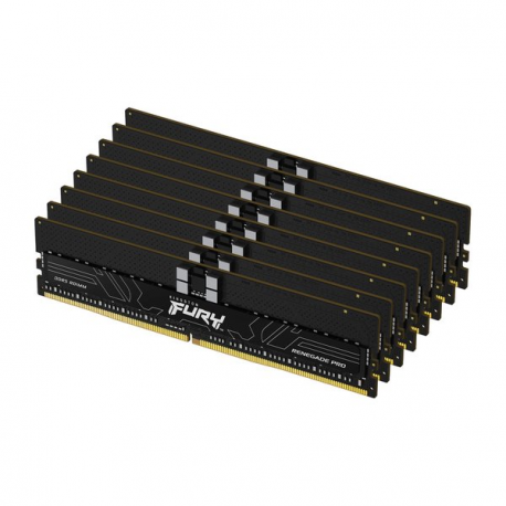 Kingston FURY Renegade Pro - DDR5 - kit - 128 GB: 8 x 16 GB - DIMM 288-pin - 6000 MHz / PC5-48000 - CL32 - 1.35 V - registered - on-die ECC - black - 0