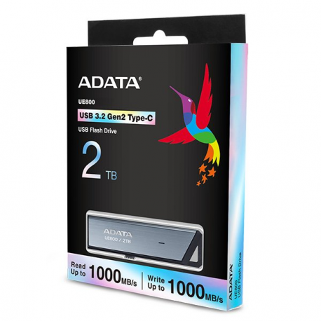 ADATA UE800 - USB flash drive - 2 TB - USB-C 3.2 Gen 2 - silver - 1