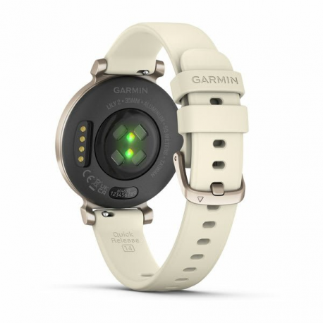 Garmin Lily 2 - Cream gold - smart watch with band - silicone - coconut - wrist size: 110-175 mm - monochrome - Bluetooth - 24.4 g - 3