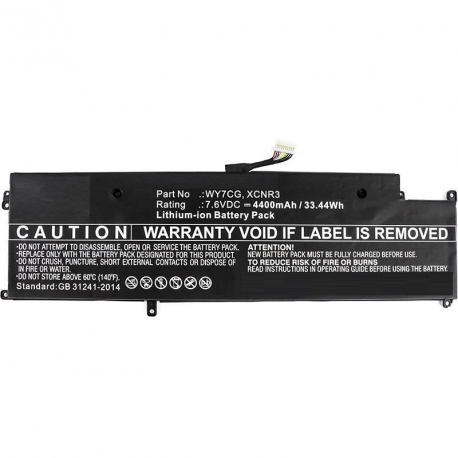 CoreParts - Laptop battery - Lithium Ion - 4400 mAh - 33.4 Wh - black - for Dell Latitude 7370 - 0