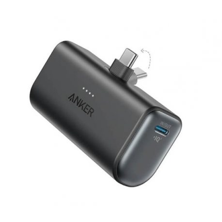 Anker Nano - Power bank - 5000 mAh - 22.5 Watt - 3 A - IQ 3.0 - 2 output connectors (24 pin USB-C) - black - 0