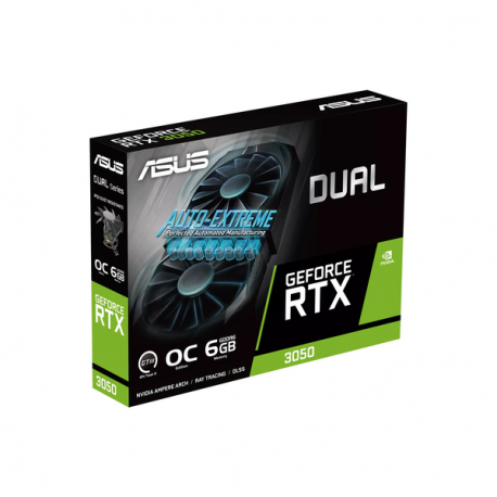ASUS Dual GeForce RTX 3050 6GB - OC Edition - graphics card - GF RTX 3050 - 6 GB GDDR6 - PCIe 4.0 - DVI, HDMI, DisplayPort - 6