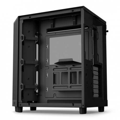 NZXT H series H6 Flow RGB - Mid tower - ATX - windowed side panel (tempered glass) - no power supply - matte black - USB/Audio - 13
