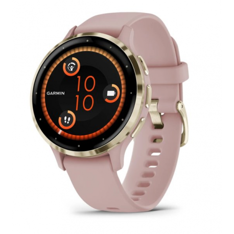 Garmin Venu 3S - 41 mm - dust rose - smart watch with band - silicone - wrist size: 110-175 mm - display 1.2" - 8 GB - Bluetooth, Wi-Fi, ANT+ - 40 g - 0