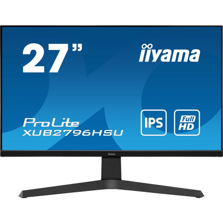 iiyama ProLite XUB2463HSU-B1 - LED monitor - 24" (23.8" viewable) - 1920 x 1080 Full HD (1080p) @ 100 Hz - IPS - 250 cd / m² - 1300:1 - 3 ms - HDMI, DisplayPort - speakers - black, matte - 0