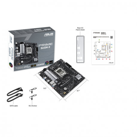 ASUS PRIME B650M-R - Motherboard - micro ATX - Socket AM5 - AMD B650 Chipset - USB 3.2 Gen 1, USB-C 3.2 Gen 1 - 2.5 Gigabit LAN - onboard graphics (CPU required) - HD Audio (8-channel) - 1
