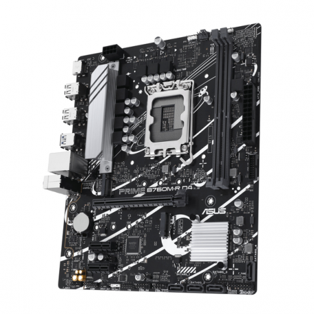 ASUS PRO B760M-R D4 - Motherboard - micro ATX - LGA1700 Socket - B760 Chipset - USB 3.2 Gen 1 - 2.5 Gigabit LAN - onboard graphics (CPU required) - HD Audio (8-channel) - 5