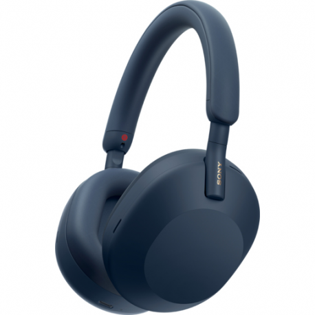 Sony WH-1000XM5 - Headphones with mic - full size - Bluetooth - wireless, wired - active noise cancelling - 3.5 mm jack - midnight blue - 0