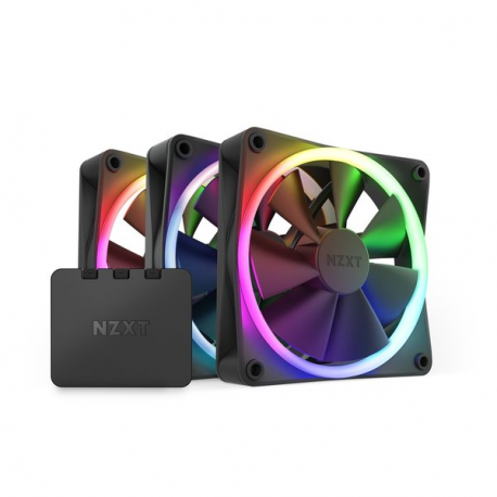 NZXT F Series F120 RGB Triple Pack - Case fan - 120 mm - matte black - 0