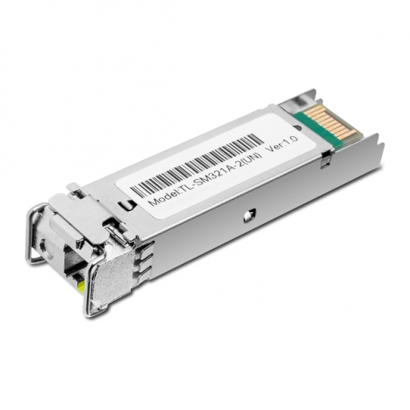 TP-Link TL-SM321A-2 V1 - SFP (mini-GBIC) transceiver module - 1GbE - 1000Base-BX - LC / UPC single-mode - up to 2 km - 1310 (RX)  /  1550 (TX) nm - 8