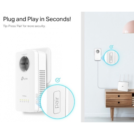 TP-Link TL-WPA8631P V4 - Powerline adapter 1GbE, HomePlug AV (HPAV), HomePlug AV (HPAV) 2.0, IEEE 1901 - Wi-Fi 5 - Dual Band - wall-pluggable - 3